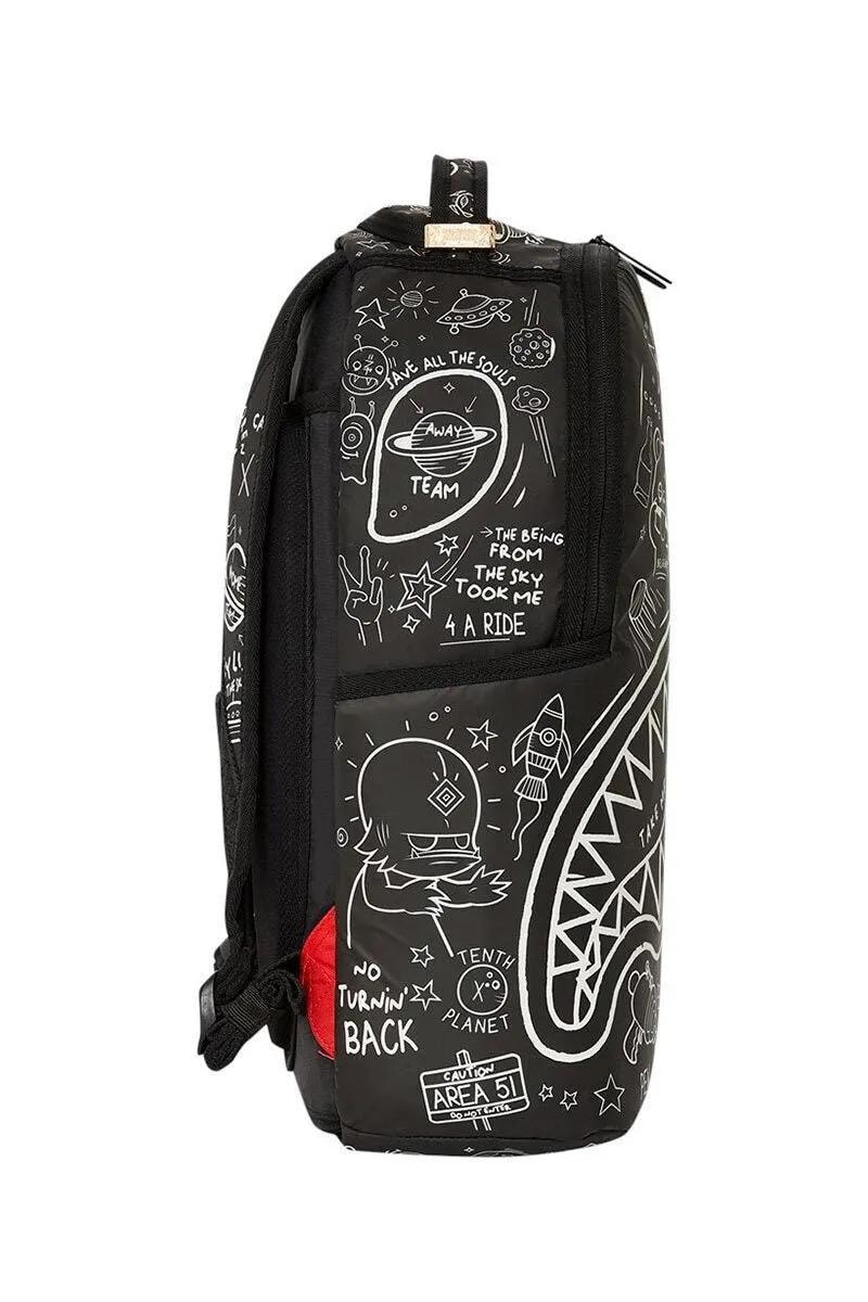 Sprayground Intergalactic Doodles DLXS Backpack B5416 Glow In Dark