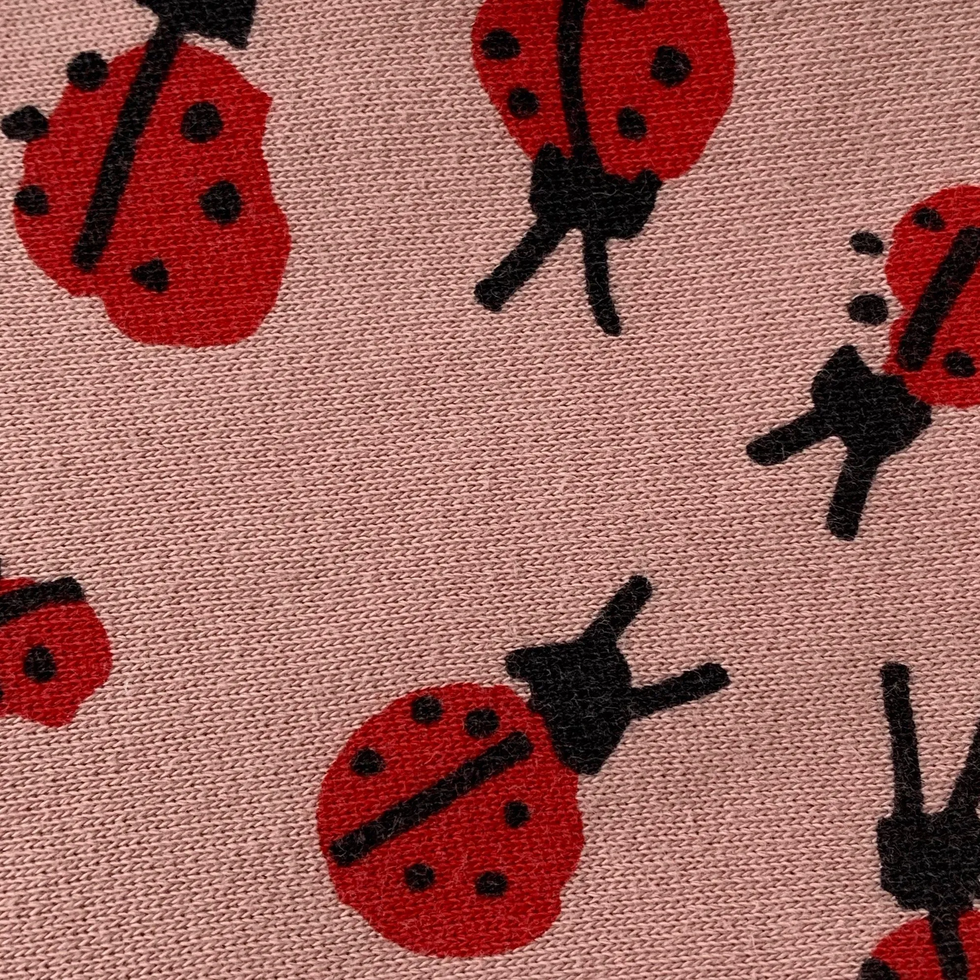 Stella McCartney Ladybug Print Dress in Dusty Pink