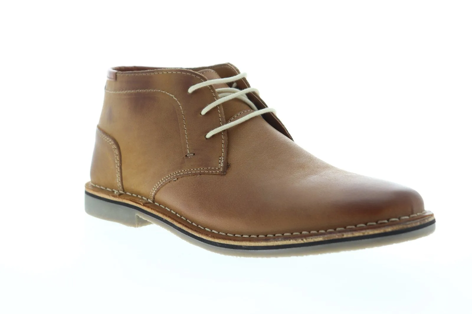 Steve Madden P-Ivon Men's Brown Leather Lace-Up Chukka Boots - Shop Now!