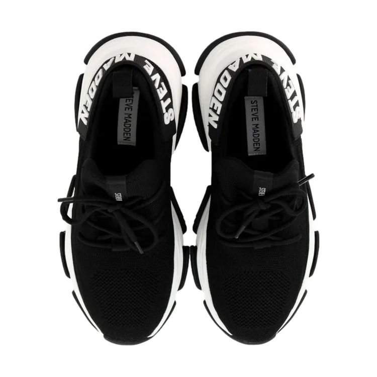 Steve Madden Lace-Up Black Sneakers