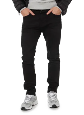 Stretch Cotton Slim-Fit Jeans Black - DIESEL