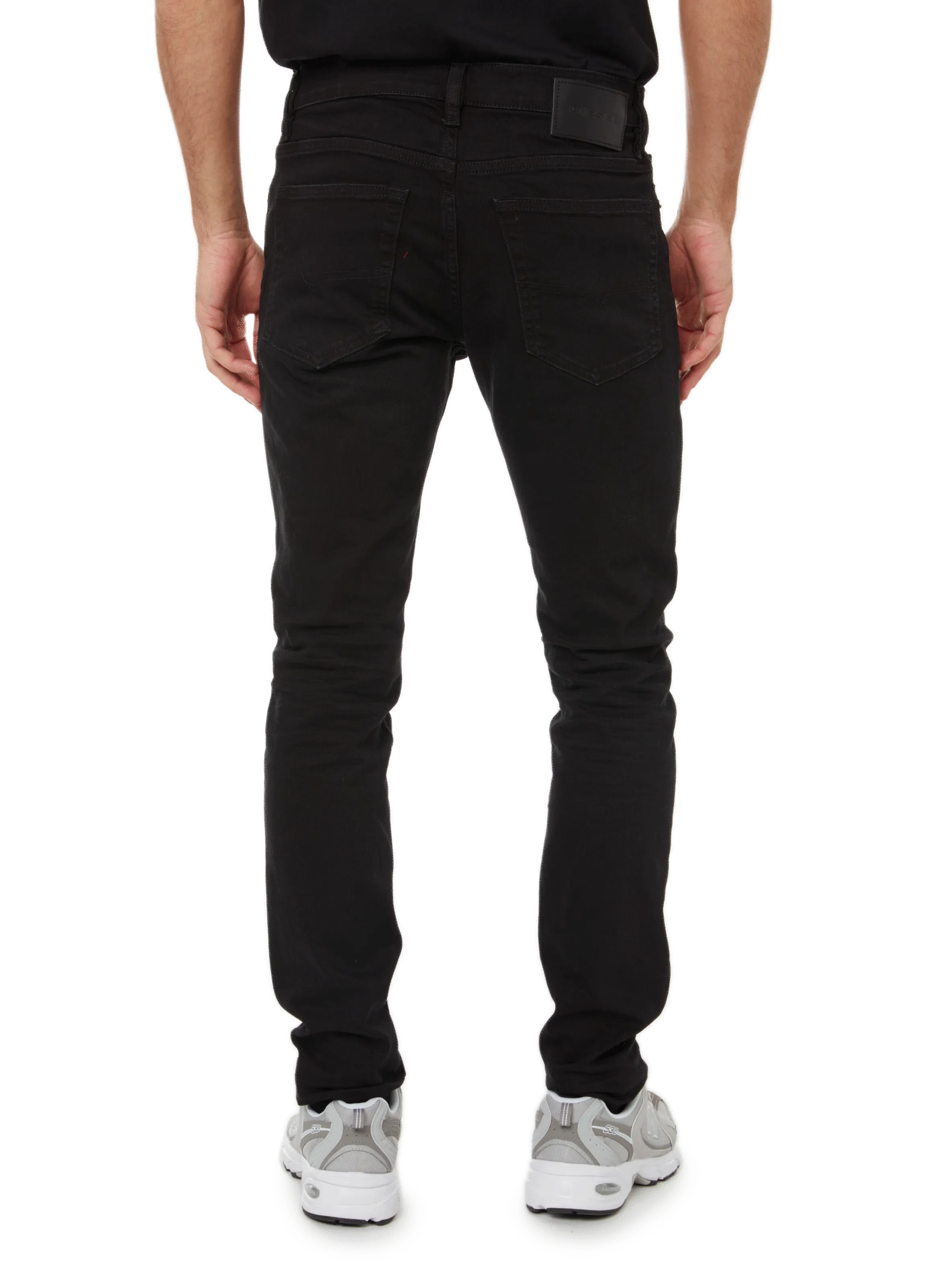 Stretch Cotton Slim-Fit Jeans Black - DIESEL