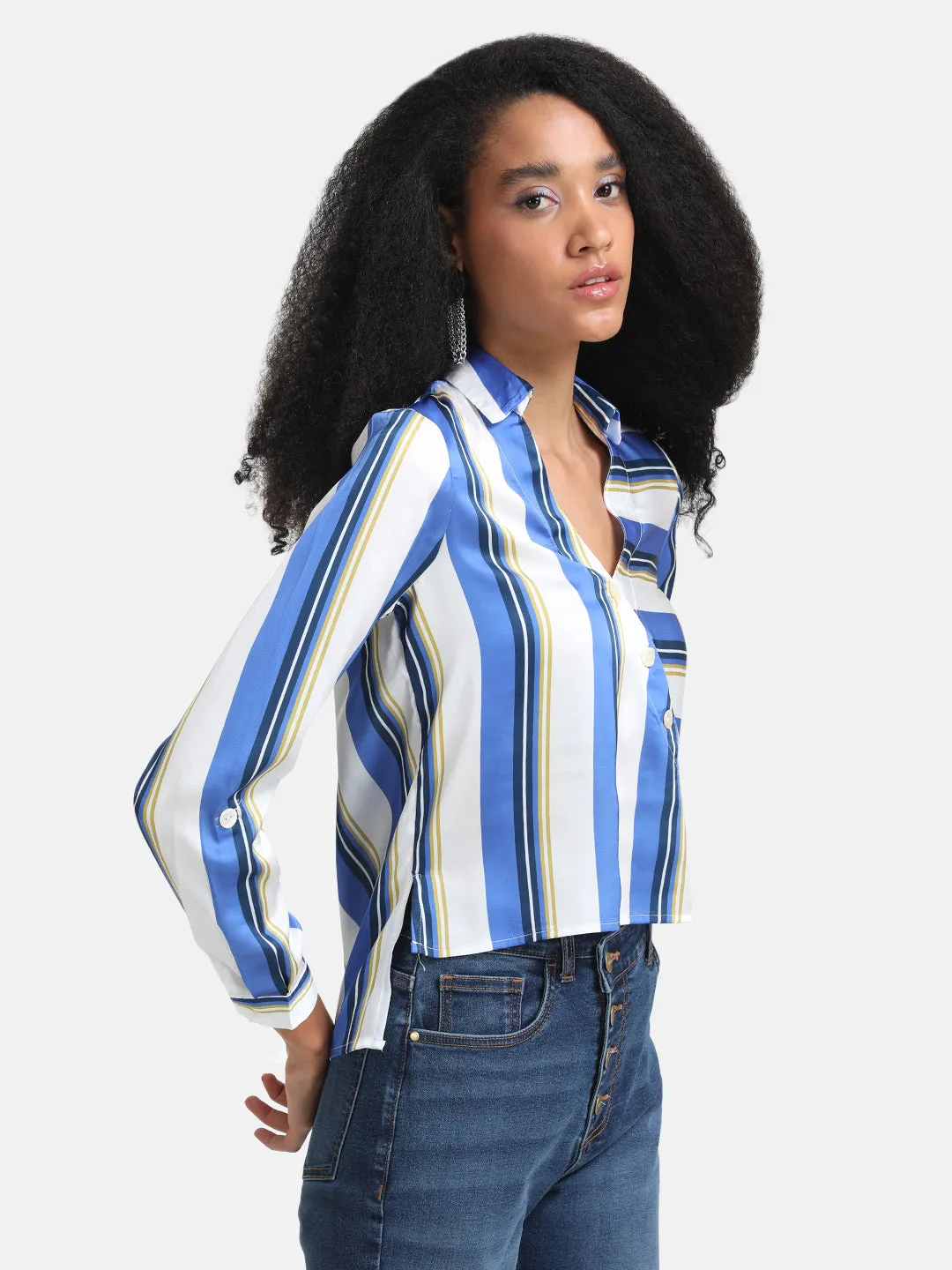 Striped V-Neck Top