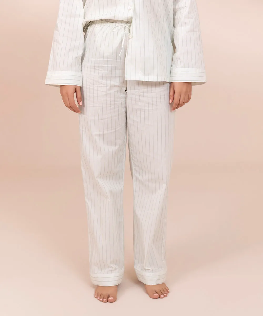 Cotton Pajama Set with Stripes