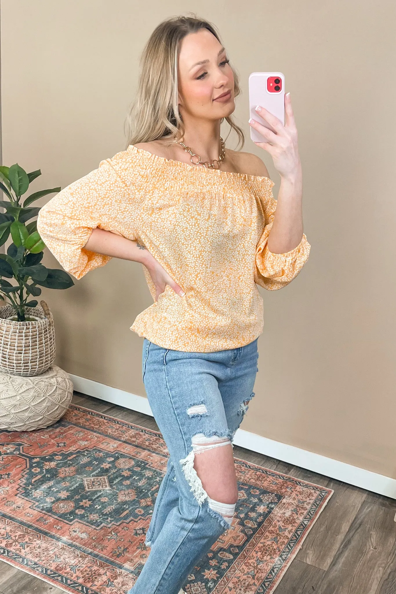 Off-The-Shoulder Sunshine Top