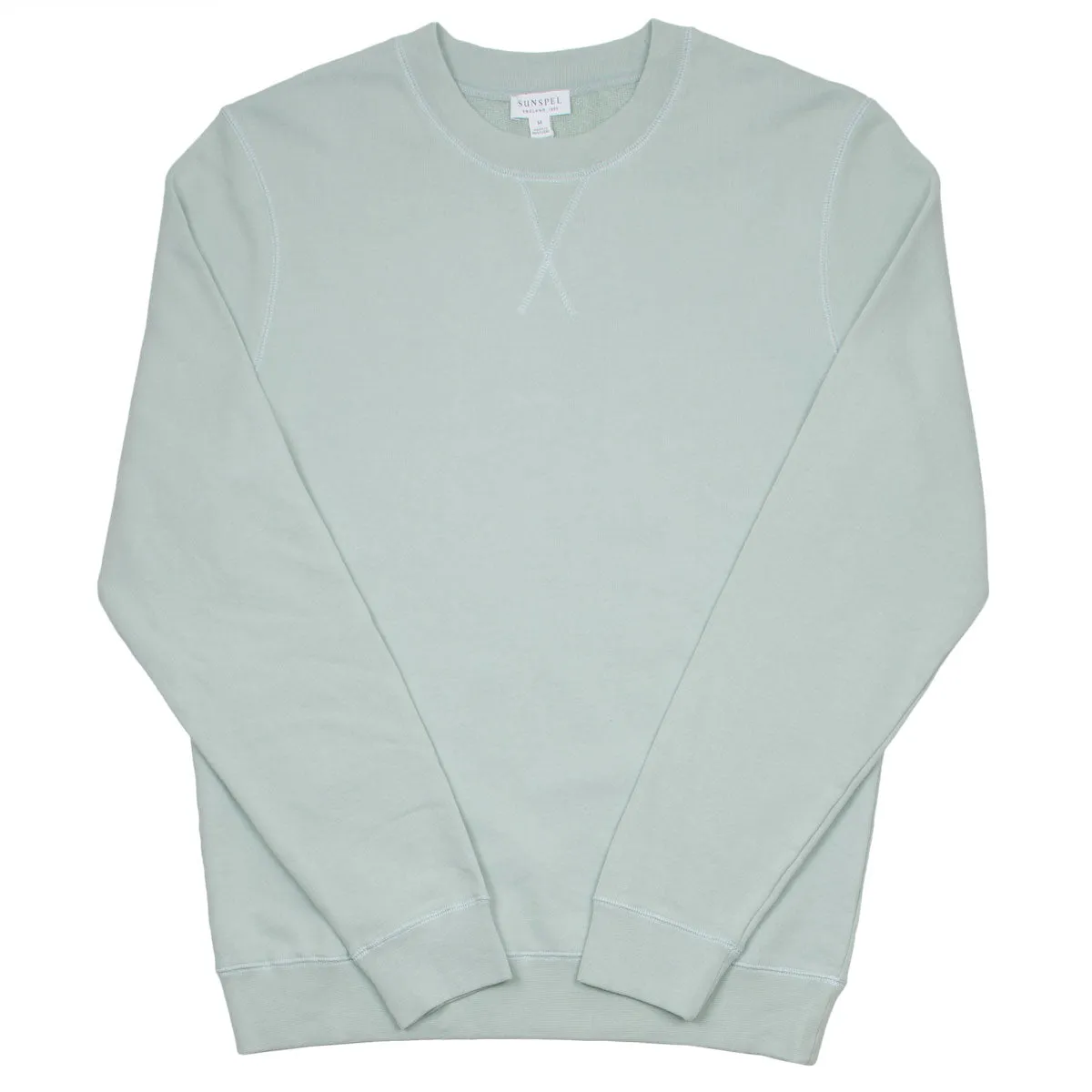 Sunspel Dusky Green Loopback Sweatshirt