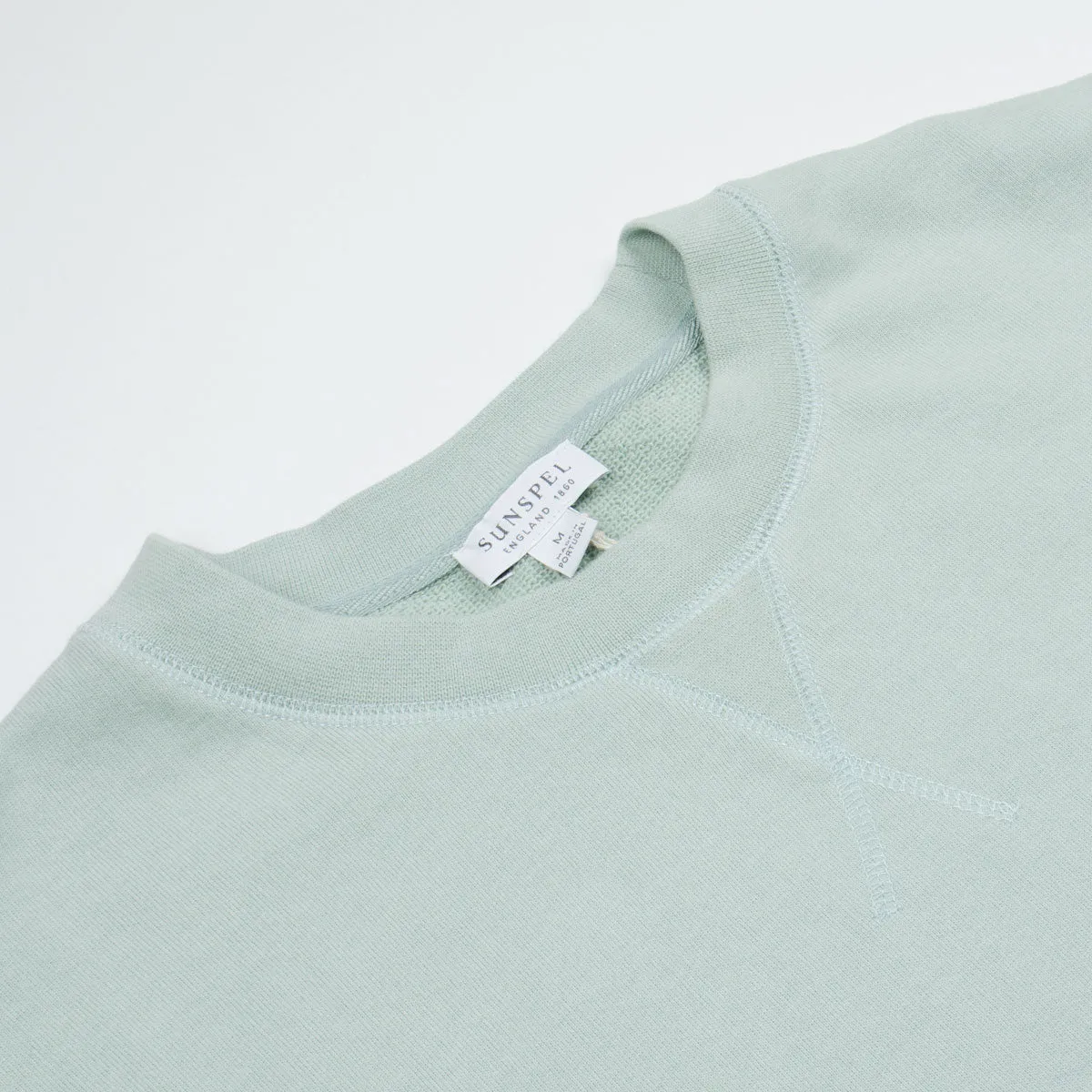 Sunspel Dusky Green Loopback Sweatshirt