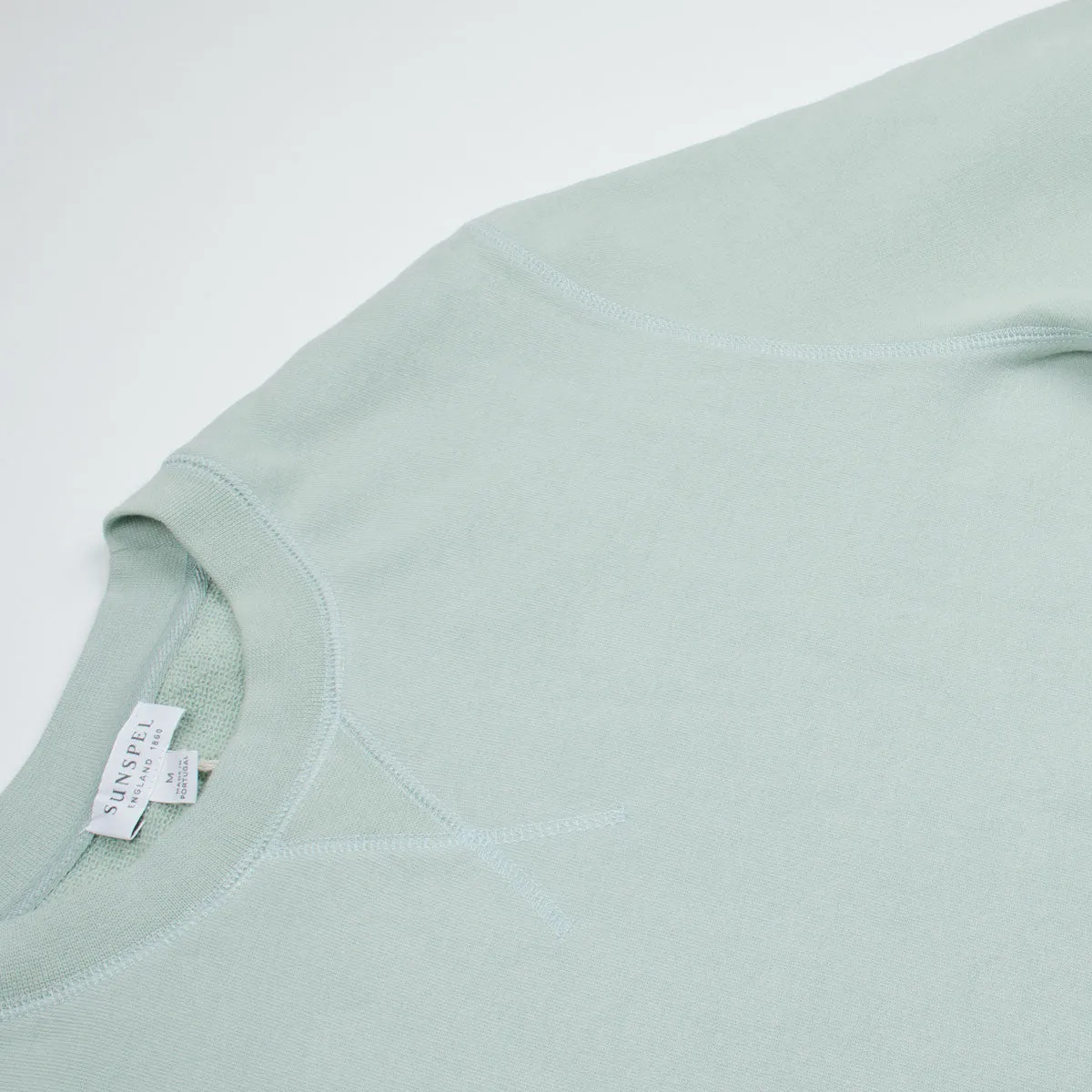 Sunspel Dusky Green Loopback Sweatshirt