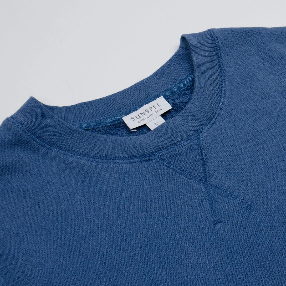 Sunspel - Loopback Sweatshirt - Smoke Blue