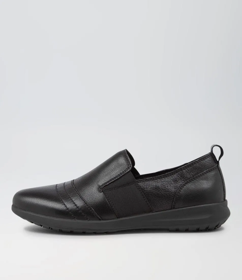 SUPERSOFT Franis Black Leather Sneakers