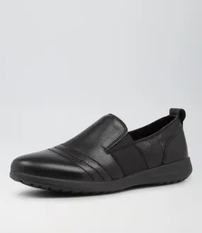 SUPERSOFT Franis Black Leather Sneakers