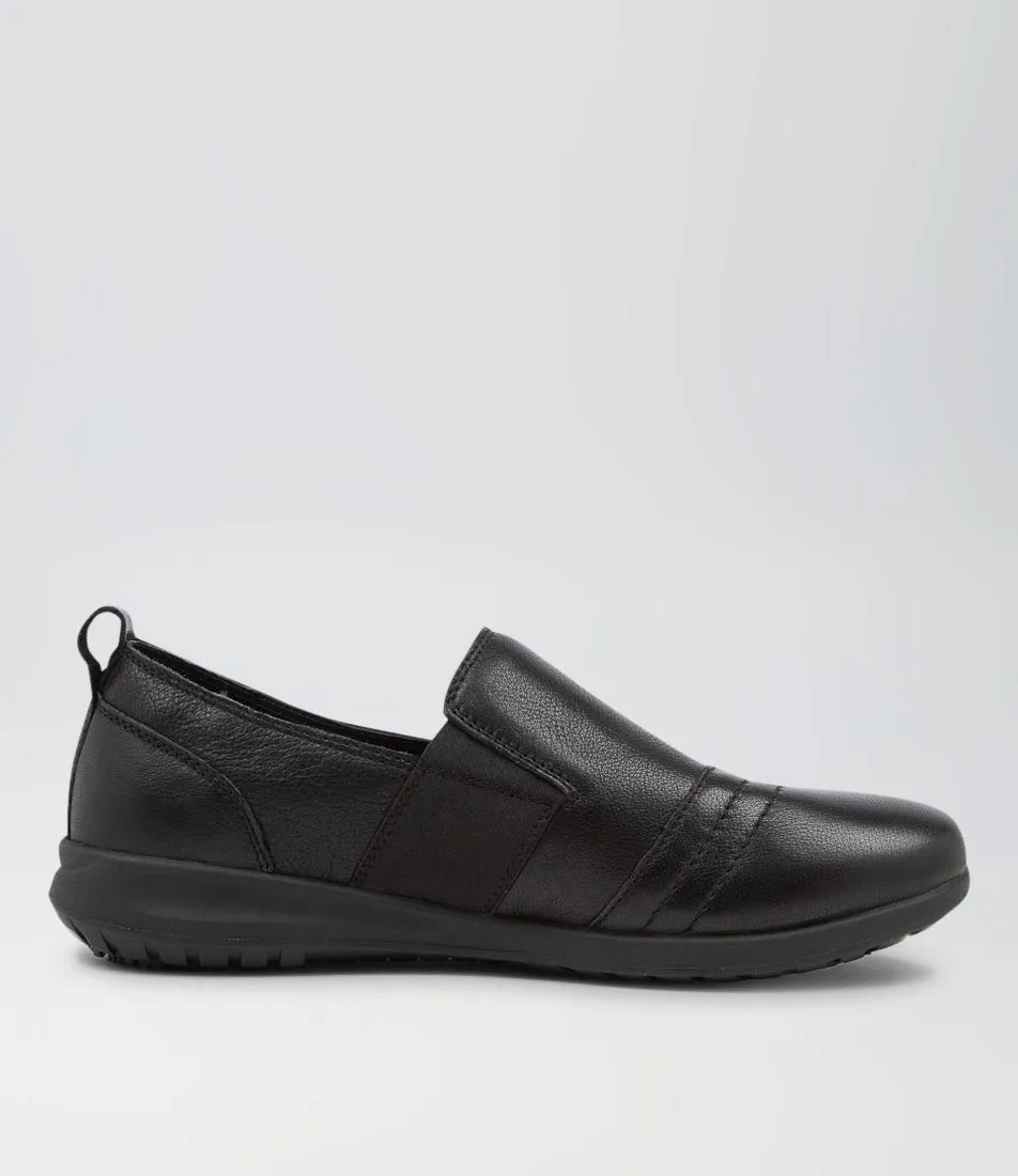 SUPERSOFT Franis Black Leather Sneakers