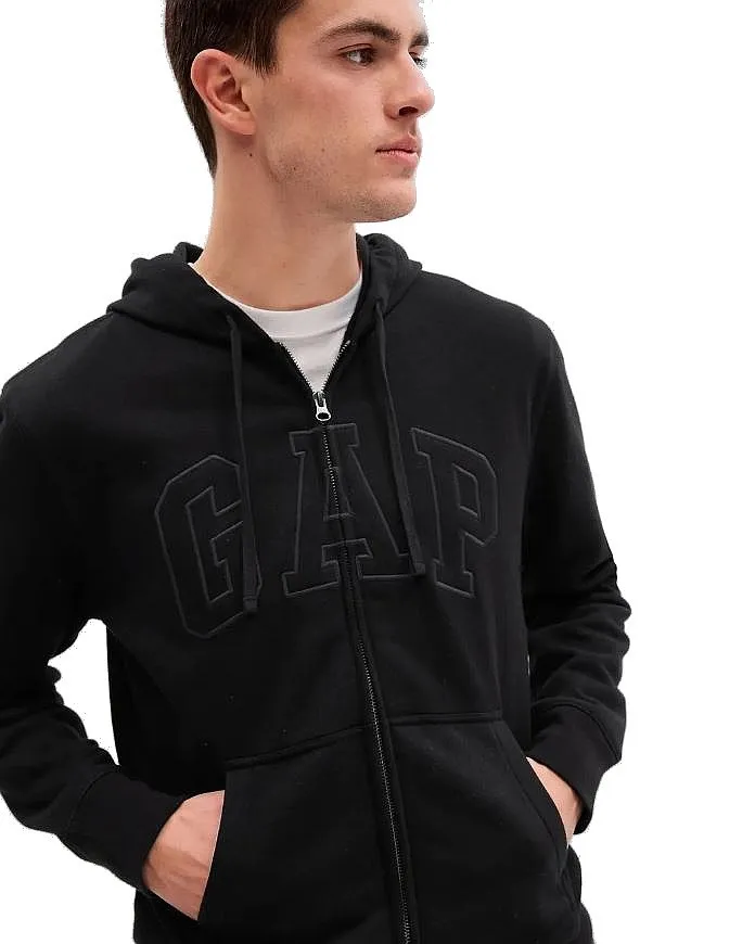 sweatshirt GAP Heritage Logo Zip - True Black V2 2 - men´s