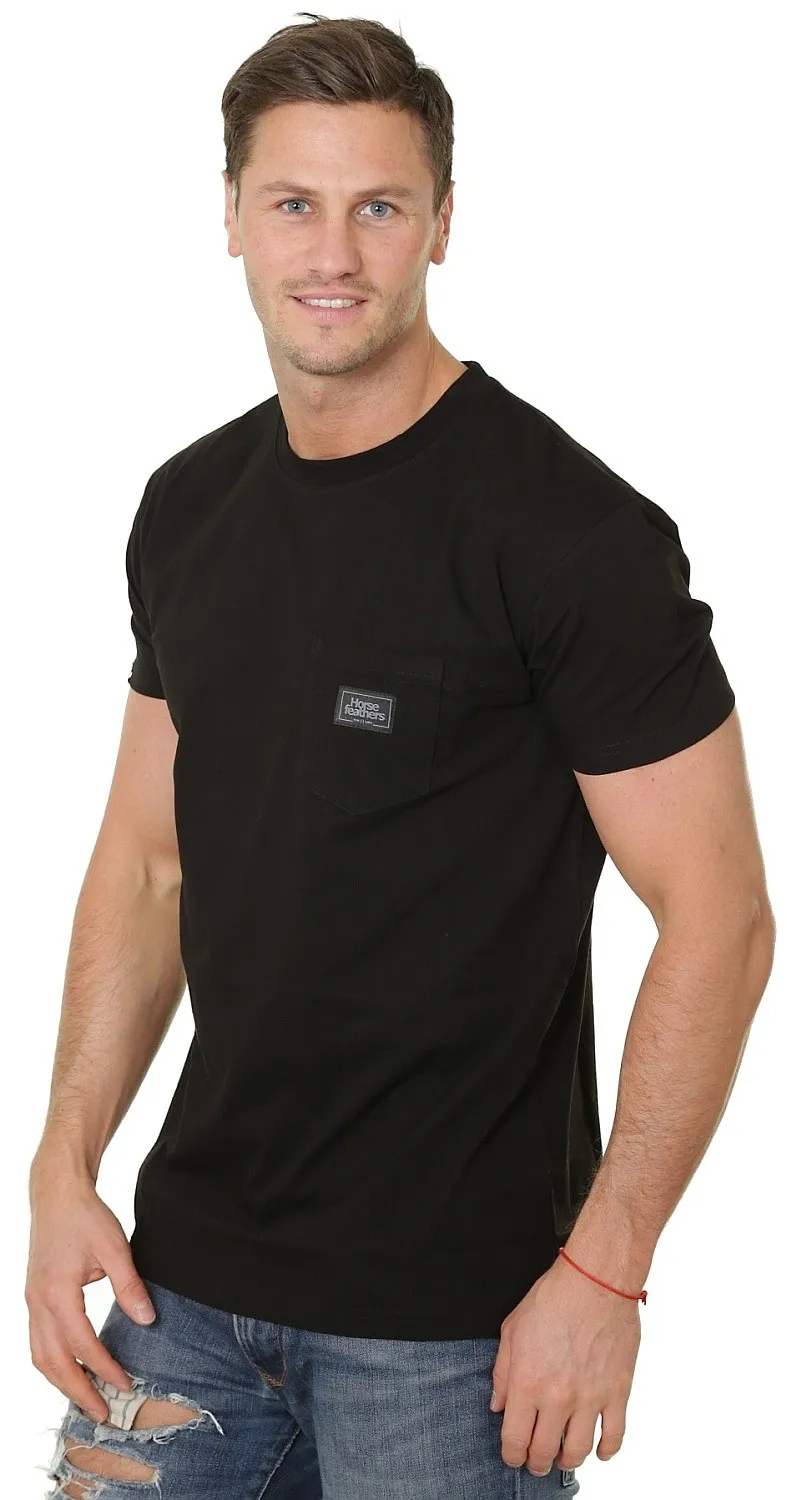 T-Shirt Horsefeathers Alpha Pocket - Black - men´s