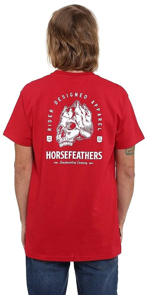 T-Shirt Horsefeathers Mountain Skull - True Red - men´s