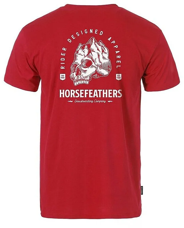 T-Shirt Horsefeathers Mountain Skull - True Red - men´s