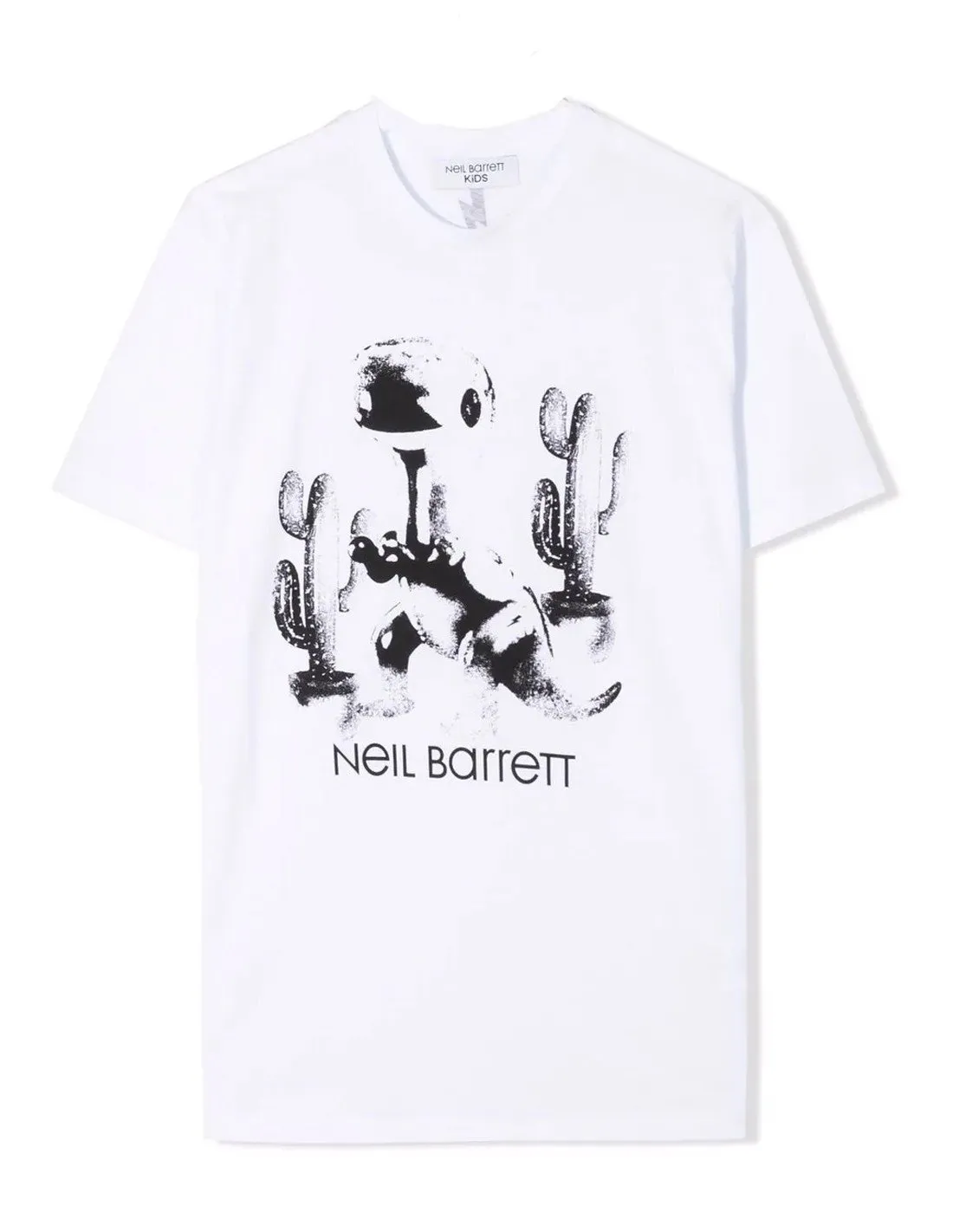 T-shirt Neil Barrett bimbo 030595 bianca PE22