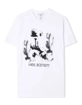 T-shirt Neil Barrett bimbo 030595 bianca PE22