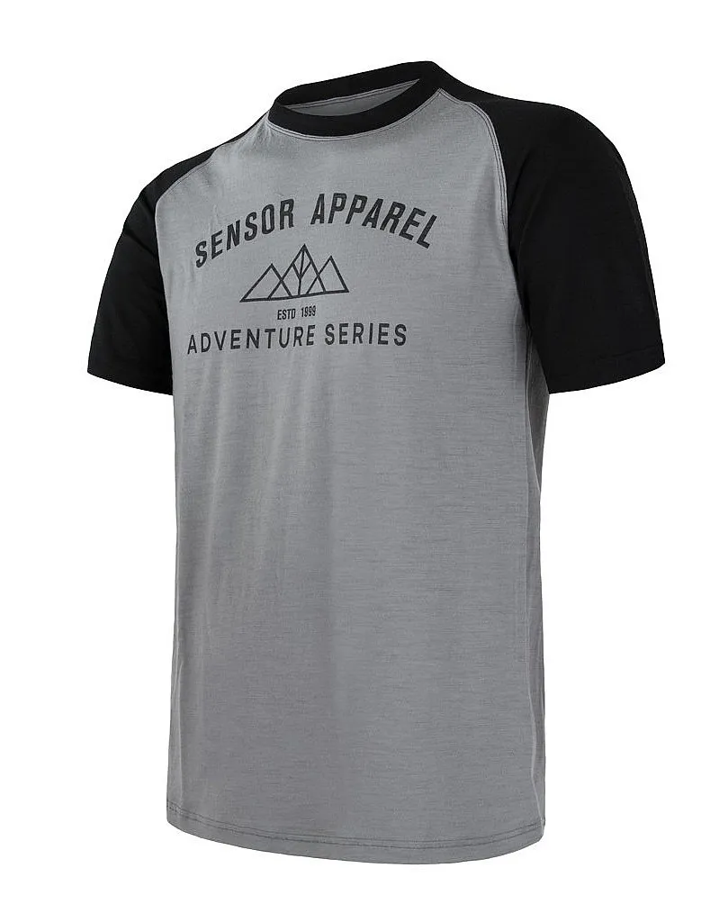 T-Shirt Sensor Merino Active PT Adventure - Gray/Black - men´s