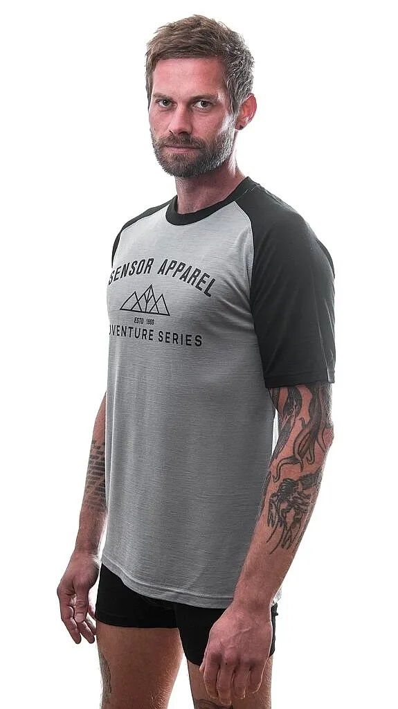 T-Shirt Sensor Merino Active PT Adventure - Gray/Black - men´s