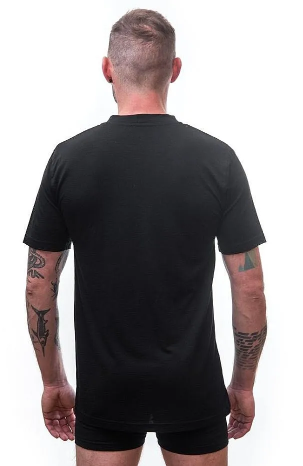 T-Shirt Sensor Merino Active PT Mountains - Black - men´s