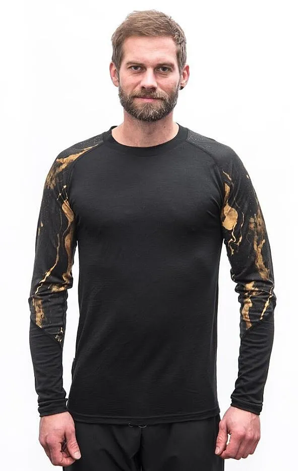 T-Shirt Sensor Merino Impress LS - Black/Cosmos - men´s