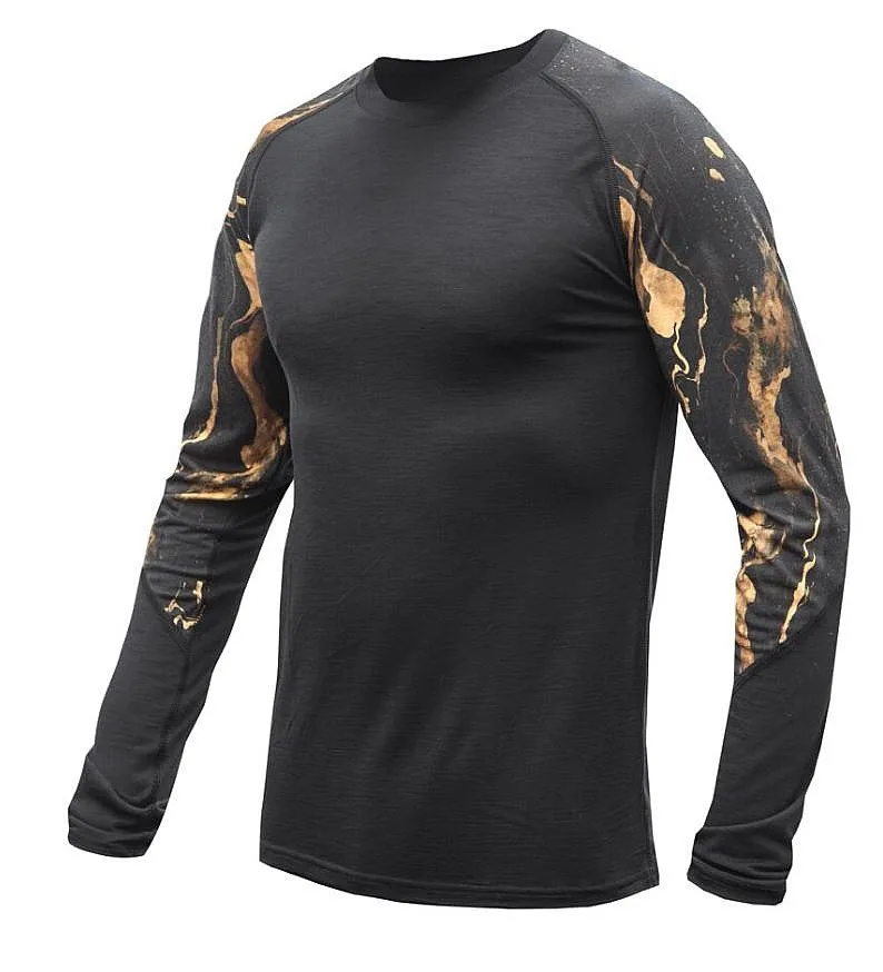 T-Shirt Sensor Merino Impress LS - Black/Cosmos - men´s