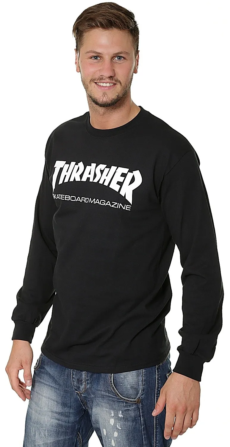 T-shirt Thrasher Skate Mag LS - Black