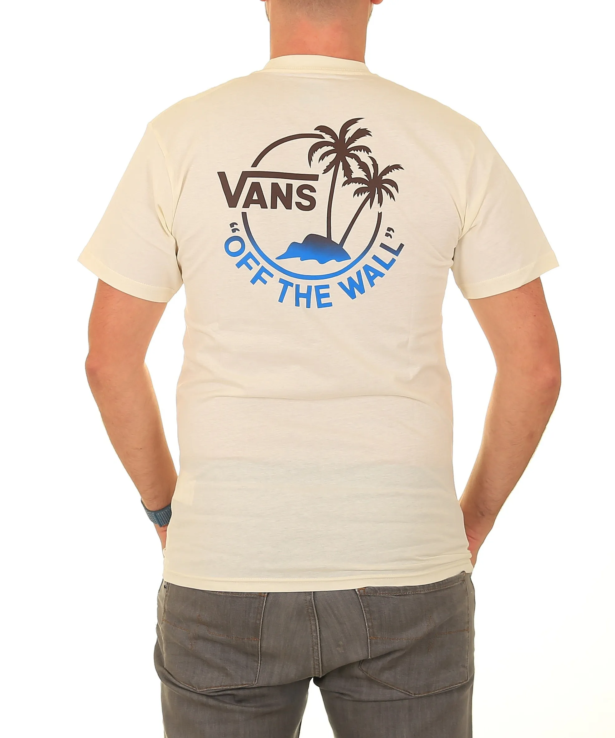 T-Shirt Vans Classic Mini Dual Palm II - Marshmallow/Bright Charcoal/Midnight - men´s