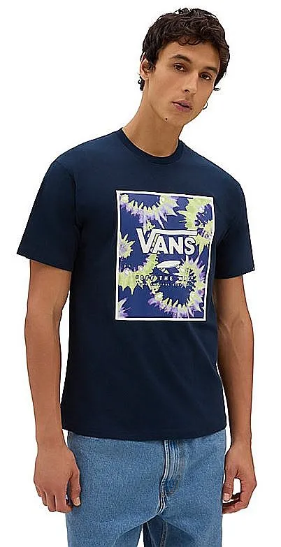 T-Shirt Vans Classic Print Box - Navy/Shadow Lime - men´s