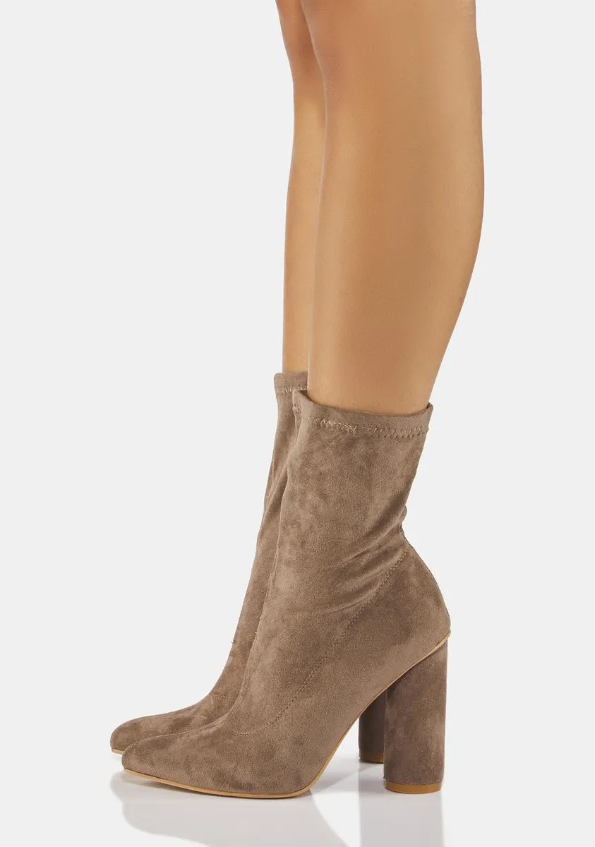 taupe ankle boots