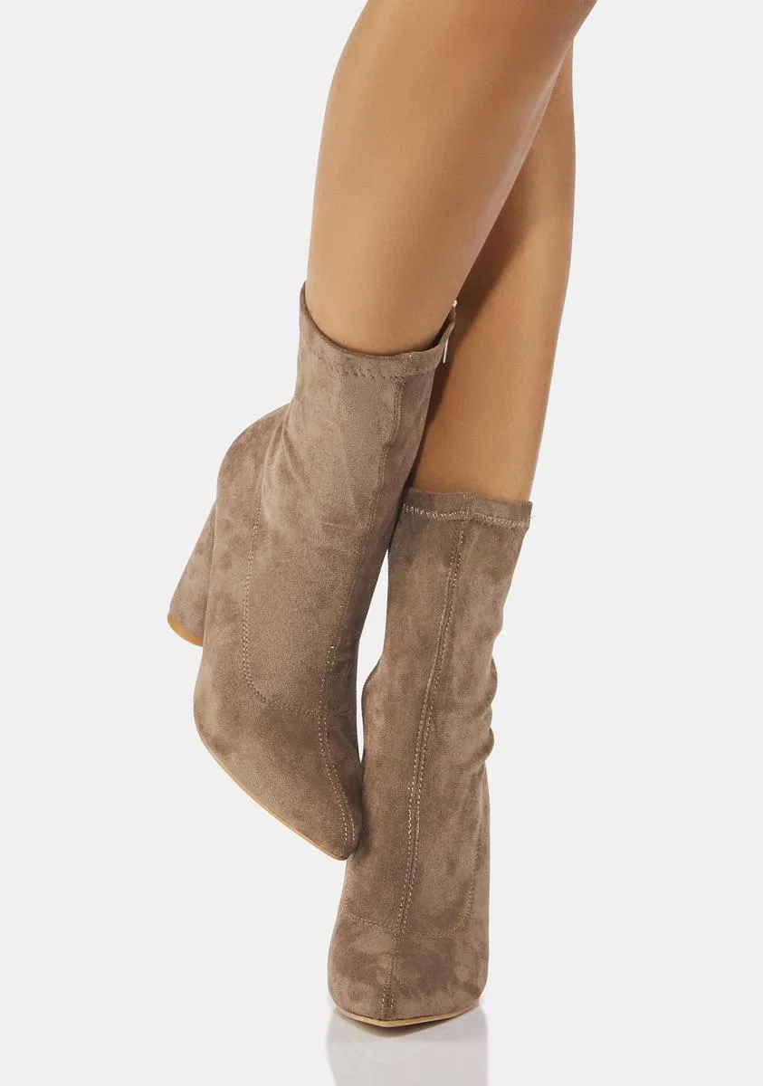 taupe ankle boots