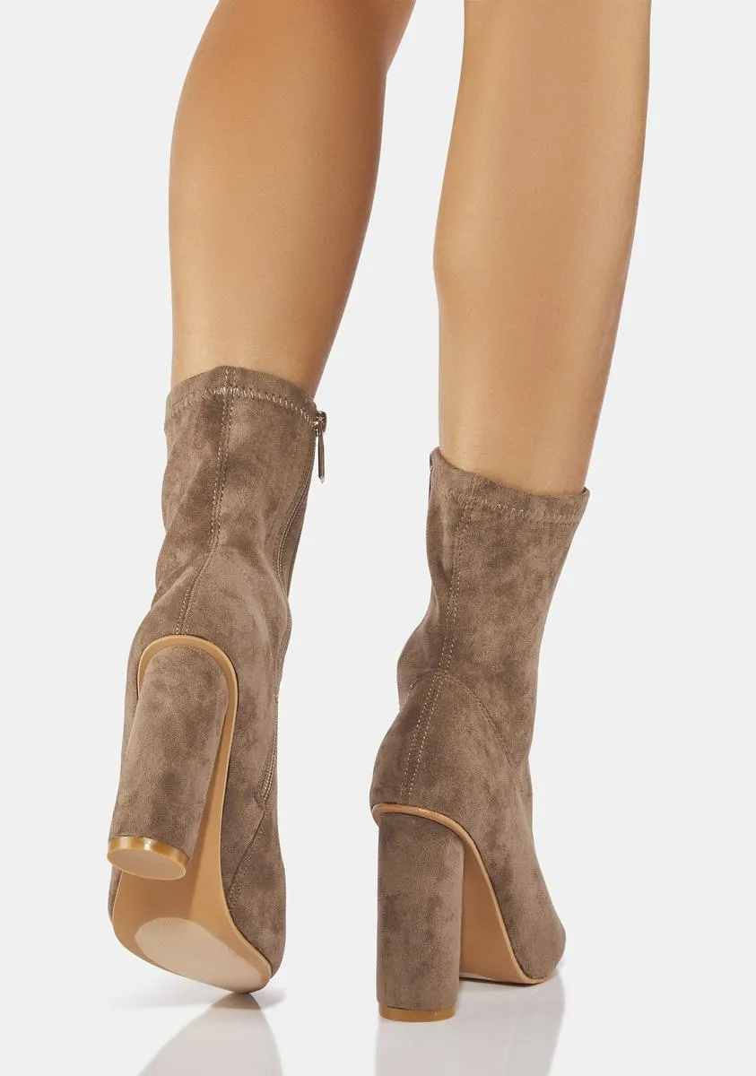 taupe ankle boots