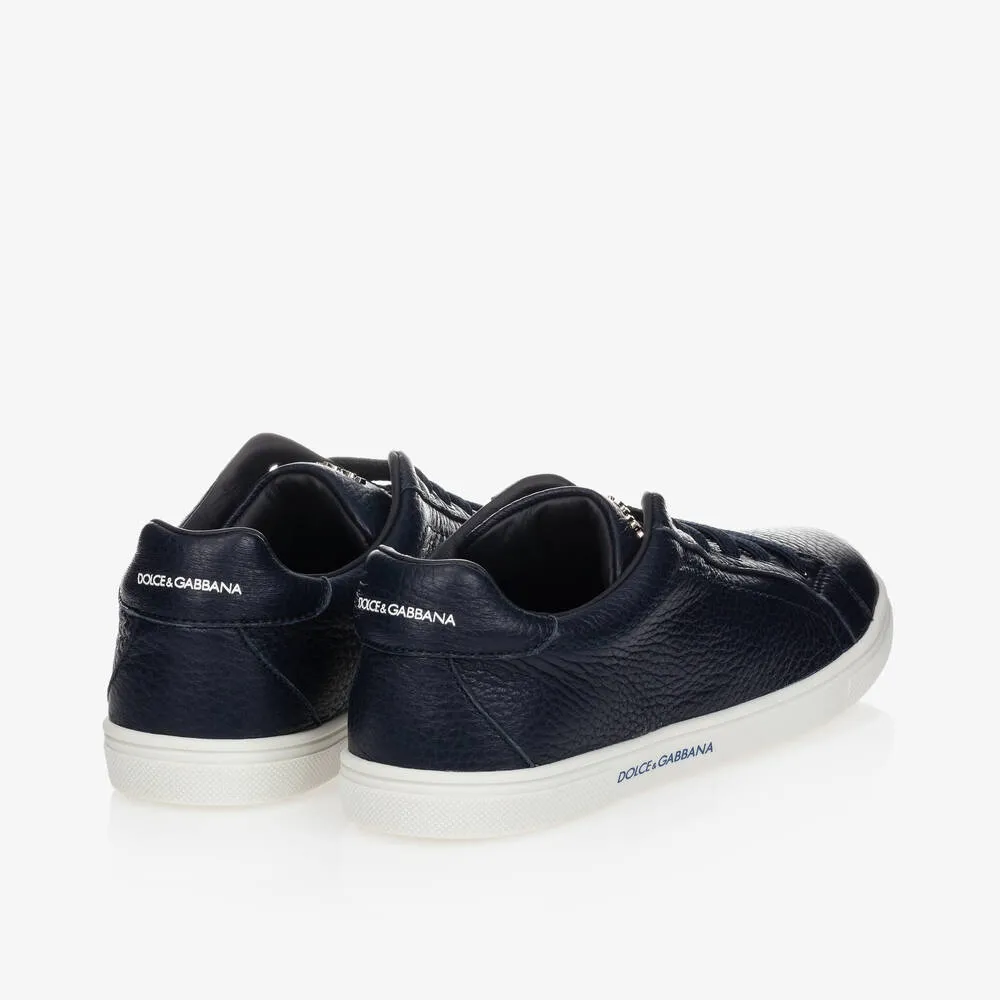 Teen Navy Blue Logo Trainers