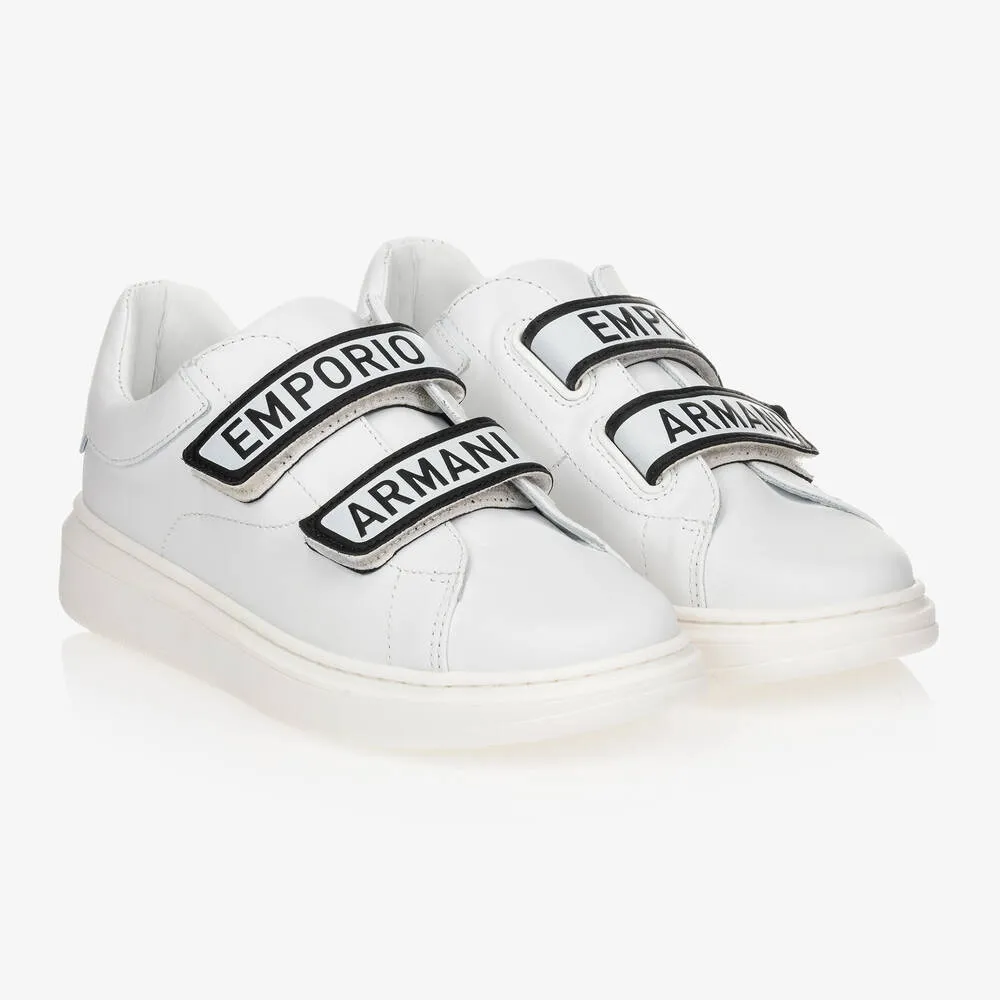 Teen White Logo Trainers