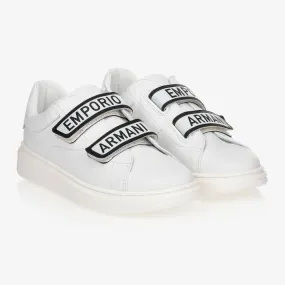 Teen White Logo Trainers