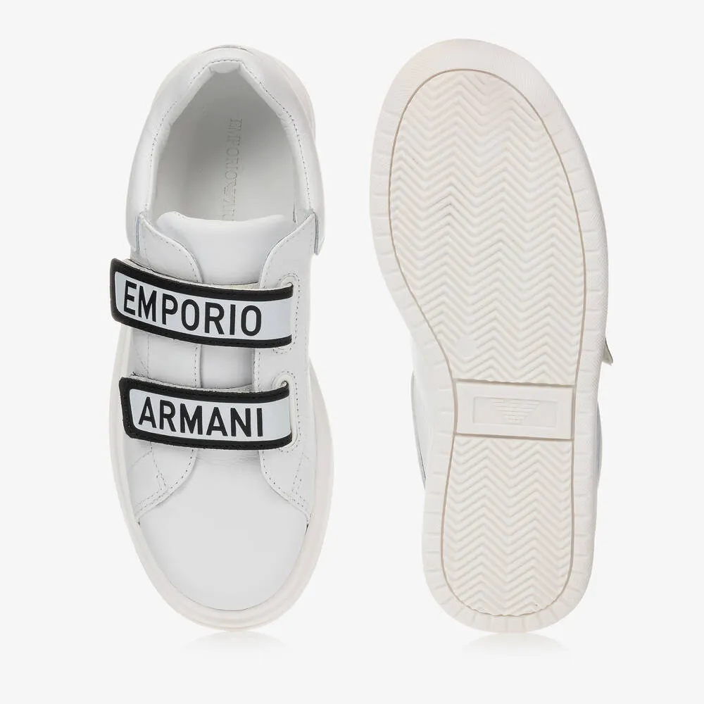 Teen White Logo Trainers