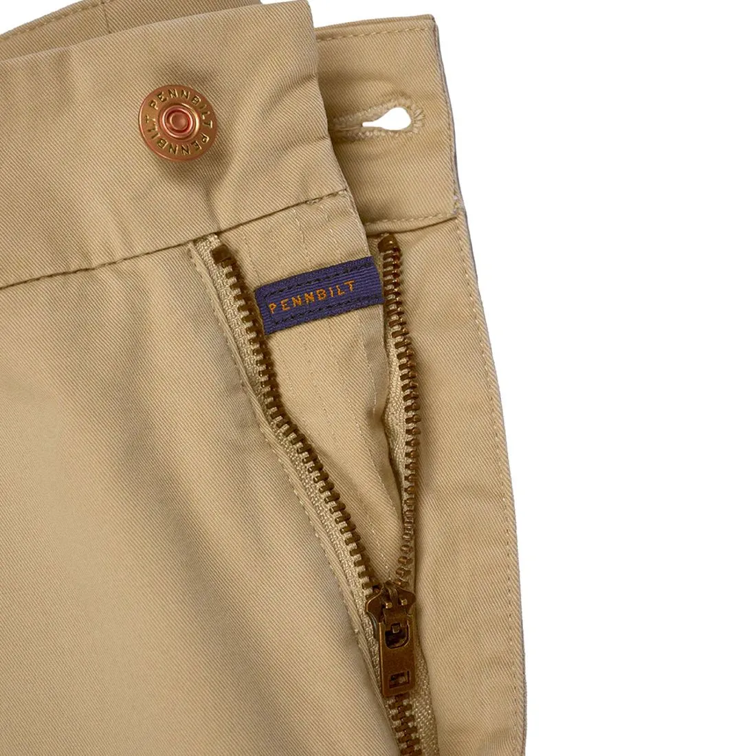 The American 8.2oz Washed Cotton Stretch Twill Khakis in Dark Khaki by Pennbilt