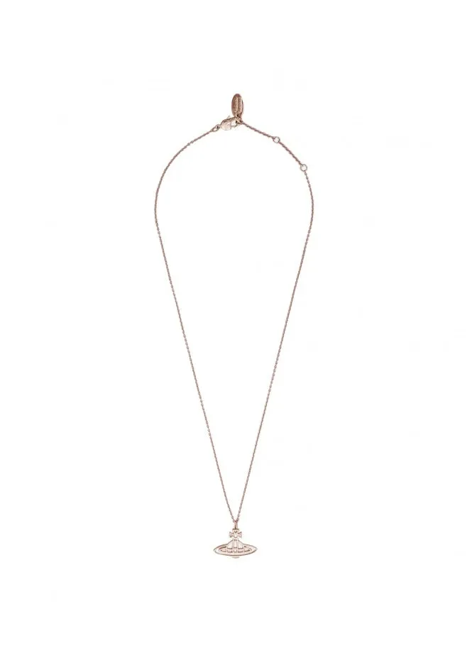 Thin Lines Flat Orb Pendant - Pink/Gold