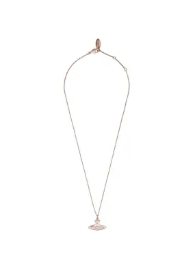 Thin Lines Flat Orb Pendant - Pink/Gold