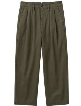 Toast Bill Cotton Wide Leg Trousers Dark Olive