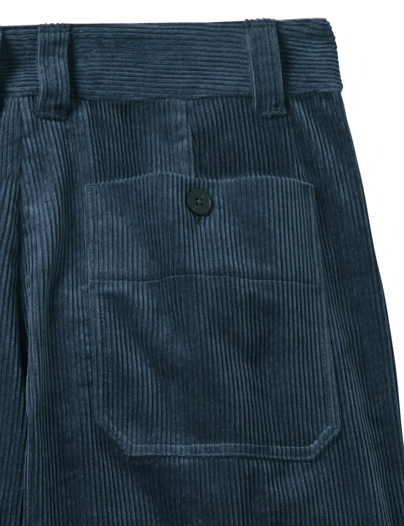 Toast Rory Cotton Cord Trousers Dusty Navy