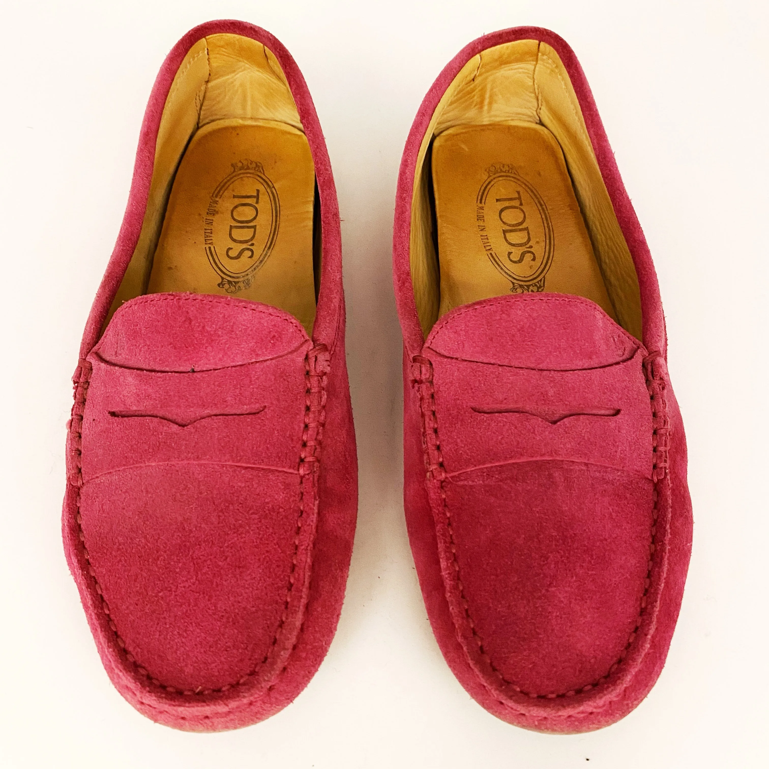 Tod's red flat shoes