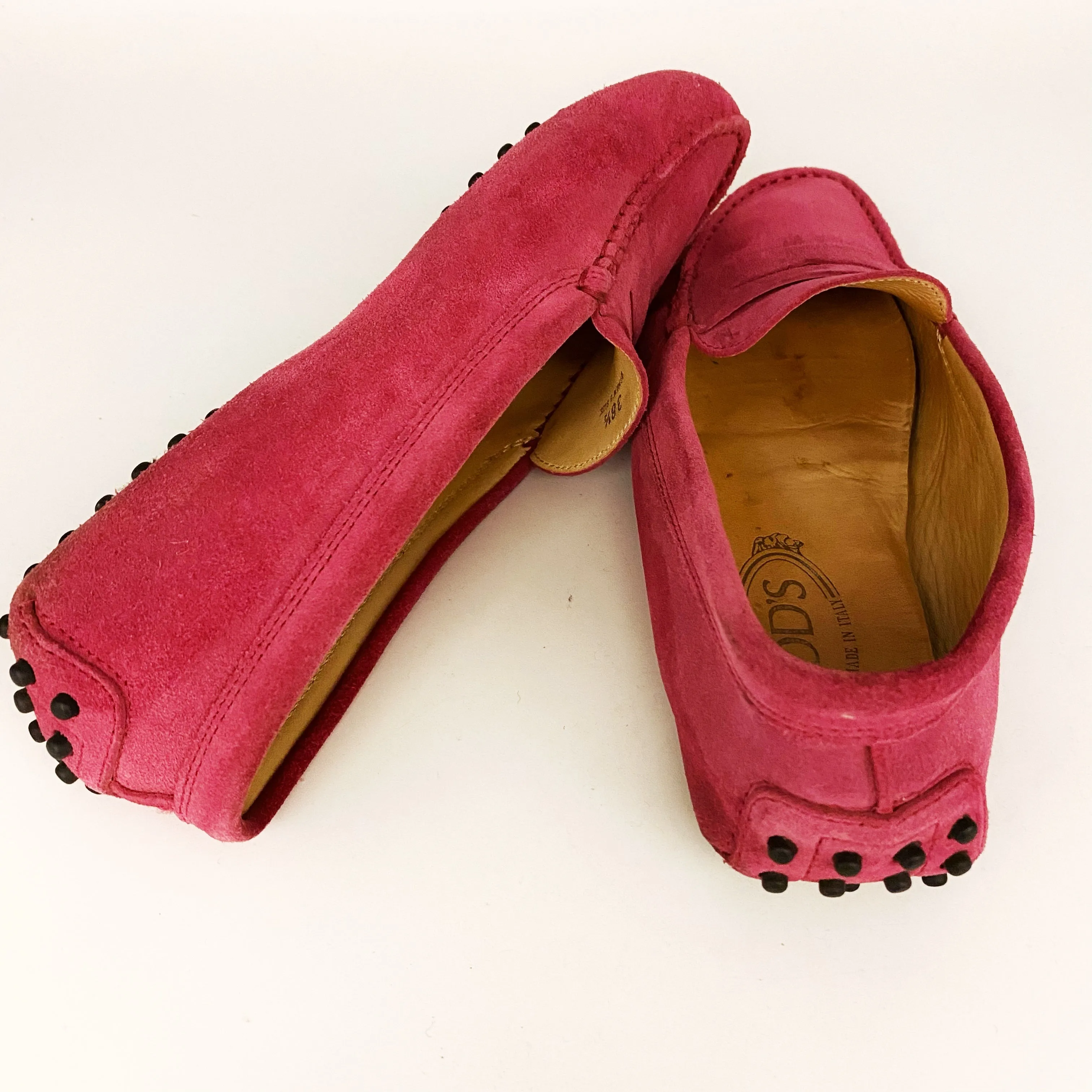 Tod's red flat shoes