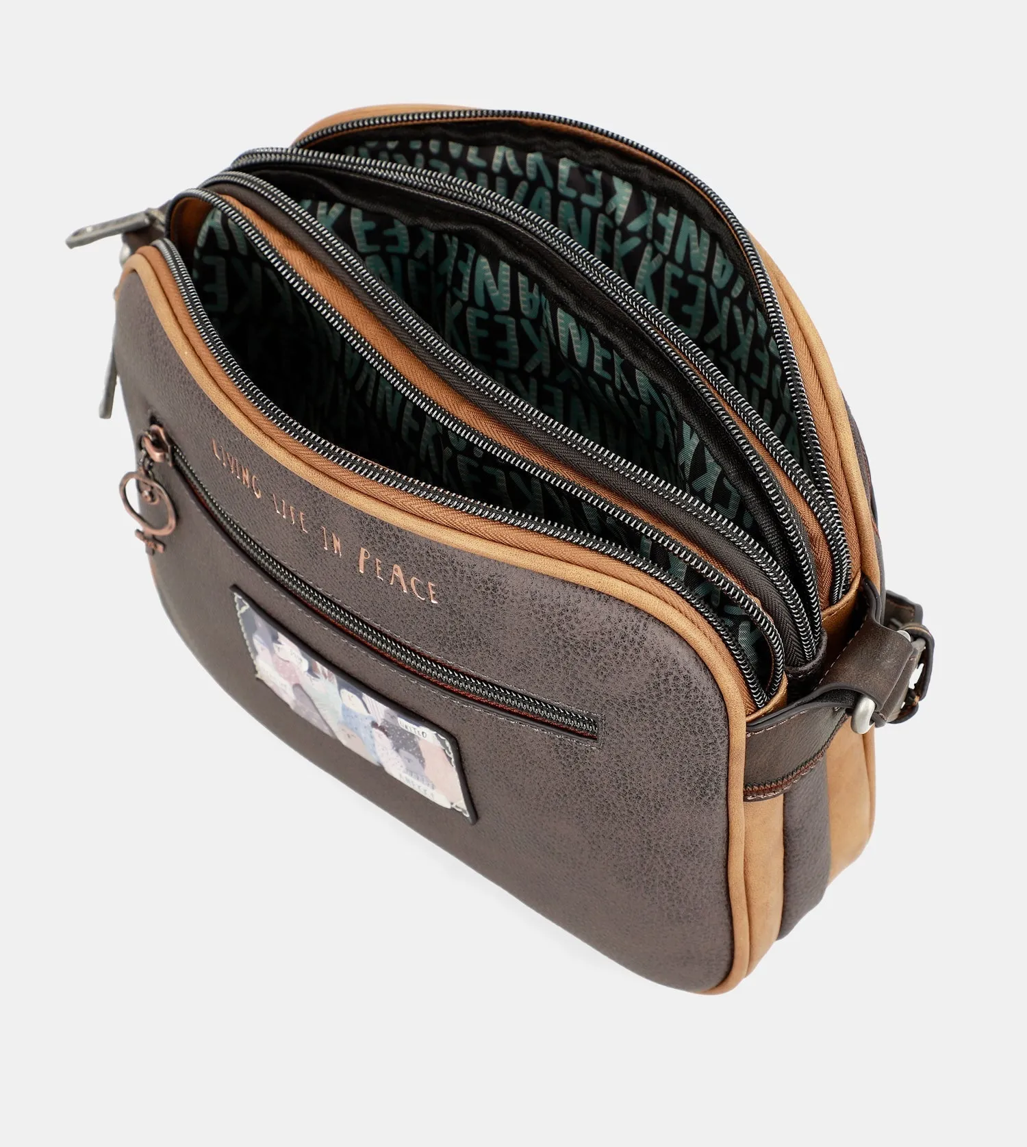 Triple compartment shoulder bag Voice