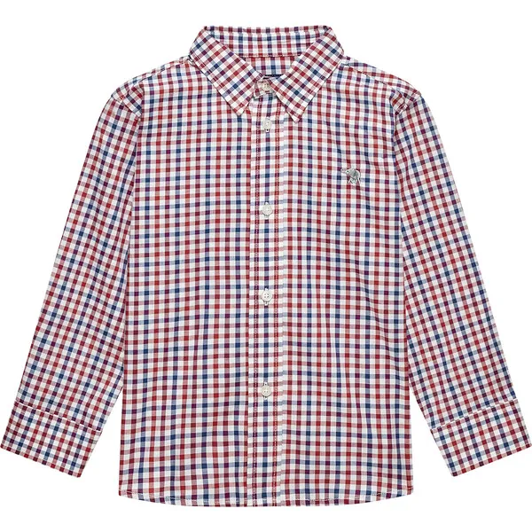 Trotters London Red & Blue Gingham Oliver Shirt