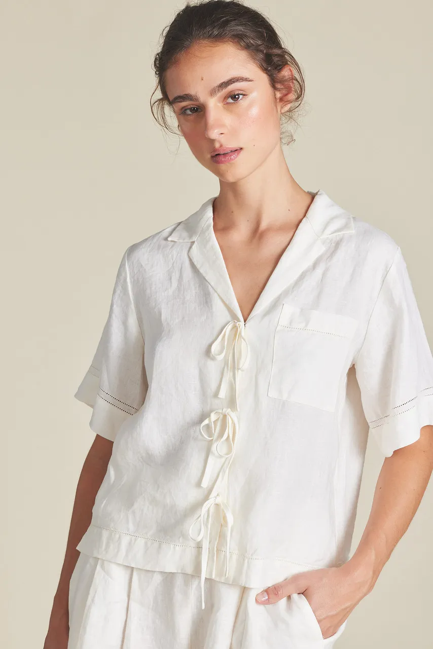 Trovata Inez Shirt, Ivory