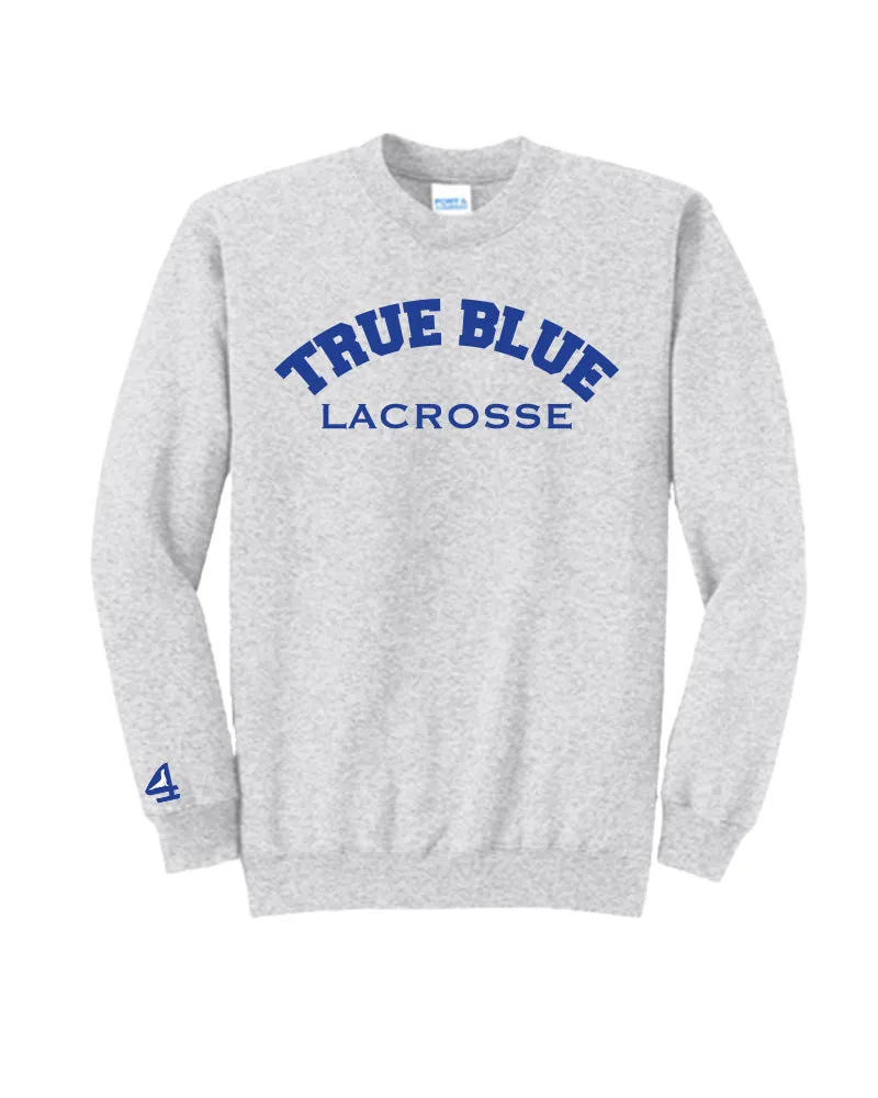 TRUE BLUE Lacrosse Crewneck Sweatshirt