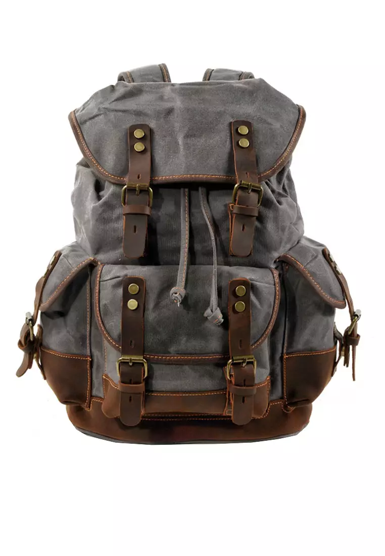 VANSA Vintage Wax Canvas Backpack - Twenty Eight Shoes VBM-Bp9508