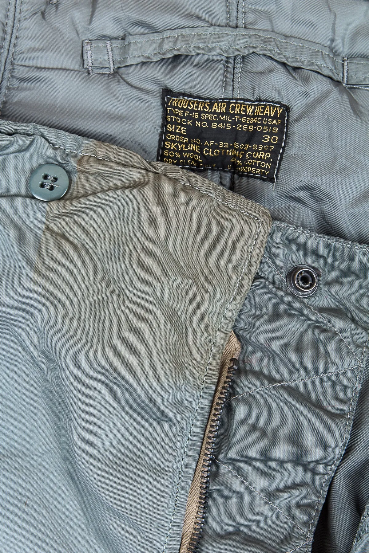 Vintage 1962 USAF F-18 Flight Trousers Size 30